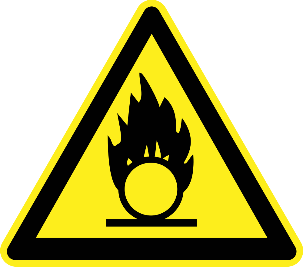 OnlineLabels Clip Art Fire Hazard Warning Sign